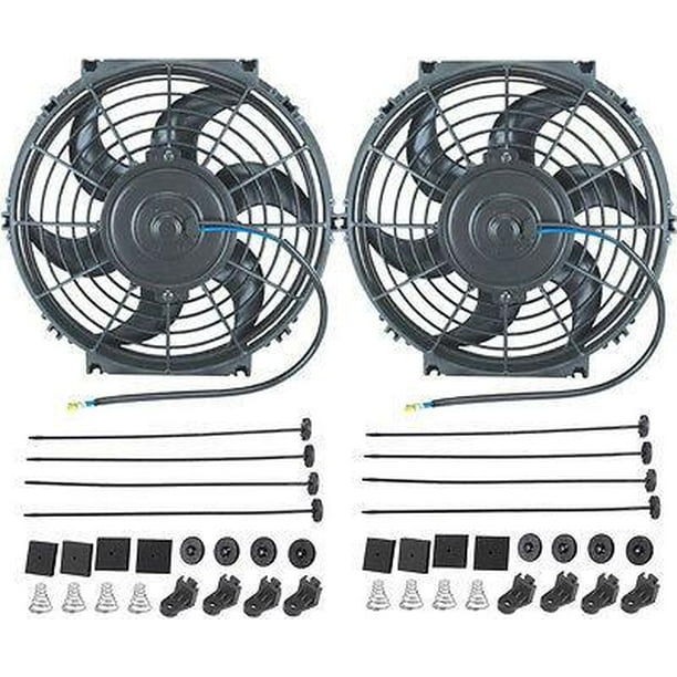 Dual 10 Inch Electric Fans 12v Radiator Cooling Fan 80w Motor 900 Cfm Walmart Com Walmart Com