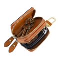 thumbnail image 2 of QIQUWOHUL Leather Car Key Holder Case Wallet Zip Bag Key Ring Double Layer Key Organiser Key Ring Cover Zip Key Case Bag Leather Key Holder, 2 of 5