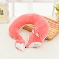 thumbnail image 4 of Zznnkj Travel Pillow, Cartoon Fox U-Shaped Headrest & Neck Pillow, Soft Plush Warm Comfortable Luggage Pillow Neck Support Cervical Pillow for Airplanes Car Train, Travel Accessories, 4 of 5
