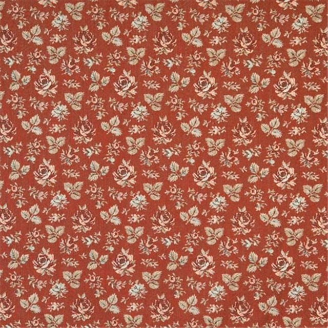 Designer Fabrics F908 54 Po. Large Rouge et Vert - Tissu d'Ameublement à Motifs Floraux