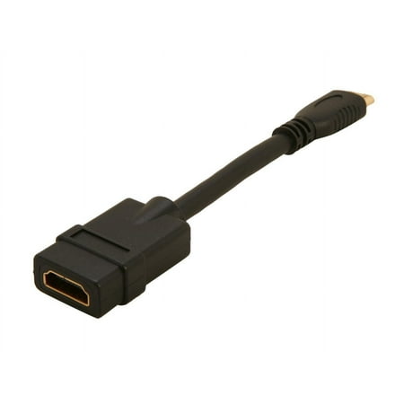 UPC: 0065030845861 | StarTech.com HDACFM5IN 5 in. Black Connector A: 1 – HDMI (19 pin) Female Connector B: 1 – Mini HDMI (19 pin) Male 5in High Speed HDMI Cable – HDMI to HDMI Mini- F/M