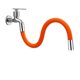 thumbnail image 1 of Universal Extension Faucet Hose - Flexible Jet Regulator - Malleable Freely Bendable Silicone Hose Kitchen Bathroom Sink Sprayer 360 Moldable Orange 5, 1 of 4