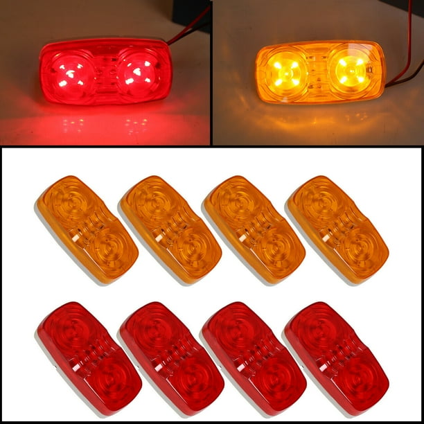 LED Trailer Marker 4" x 2" Bullseye Light 10 Diodes Light Indicator