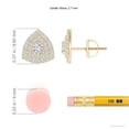 thumbnail image 2 of ANGARA Natural Diamond Double Trillion Stud Earrings in 14K Yellow Gold for Women (Size-2.7mm| Color-H| Clarity-SI2) | April Birthstone, Anniversary, Jewelry Gift for Women | Natural Diamond Earrings, 2 of 6