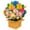 B, variant on XMMSWDLA 3D Floral Greeting Cards Mothers Day Flower Greeting Cards,Birthday Gift Card for Women,Paper Bouquet All Occasion Card with Envelope and Notecard for Thank You,Anniversary,Get Well