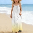 thumbnail image 6 of ATOGUTA Tween Girl Dresses Boho Spaghetti Strap Summer Vacation Beach Bodycon Maxi Dress Size 5T-14. Yellow, 6 of 6