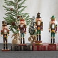 thumbnail image 4 of Dserfhy Christmas Nutcracker Ornament Wooden Puppet Statue Handmade Desktop Figurine Miniature Walnut Soldier Decoration for Holiday Table Decor, 4 of 8