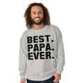 thumbnail image 4 of Best Papa Ever World's Coolest Father Men's Big & Tall Crewneck Sweatshirt Brisco Brands 4X, 4 of 5