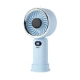 thumbnail image 2 of Vacemry USB Rechargeable Handheld Fan, Slim High-Speed Digital Display Powerful Wind, Desktop Fan Outdoor Fan for Home Office Travel Camping, 2 of 8