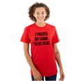 thumbnail image 3 of I Paused My Game to Be Here Cranky Plus Size Crewneck Graphic Tee Shirt Brisco Brands 3X, 3 of 5
