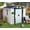 White, variant on 8x6 FT Outdoor Storage Shed, Metal Tool Shed with Lockable Doors, Air Vents, Clear Window for Backyard Garden Patio