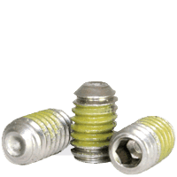 

Nylon Patch Set Screws Cup Point 5/16-18 x 3/4 NI CU 18-8 Hex Socket Drive (Quantity: 100)