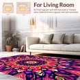 thumbnail image 2 of ODIKA 5' x 7' Machine Washable Non-Slip Area Rug, Boho Medallion High Traffic Rug, Pink, 362551, 2 of 7
