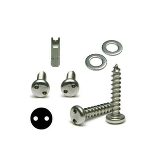 4 Pieces Metal Anti-theft Car License Plate Screws For Mitsubishi