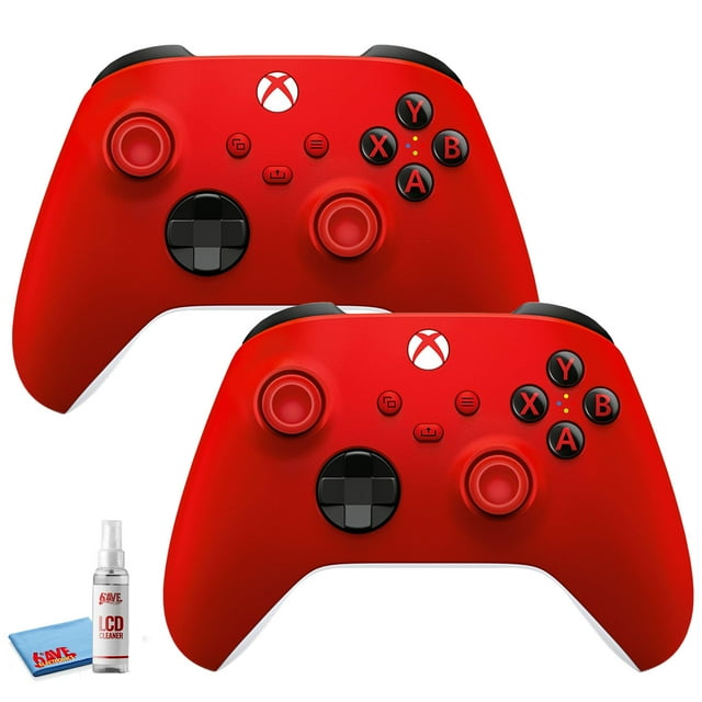 Lot de 2 Manettes Sans Fil Microsoft Xbox pour Console Xbox - (2x Pulse Red)