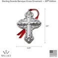thumbnail image 4 of Wallace 2024 Sterling Silver Grand Baroque Cross Christmas Ornament 29th Edition, 4 of 5