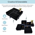 thumbnail image 4 of Gzxs Modern Square Coffee Table with 4 Hidden Storage Compartments, UV High-Gloss Design for Living Room, Black, 4 of 10