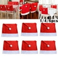 thumbnail image 4 of Christmas Santa Hat Dining Chair Back Covers Party Xmas Chair Table Decor, 4 of 5
