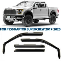 CLIM ART in-Channel Incredibly Durable Rain Guards for Ford F150 Raptor 2017-2020 SuperCrew, Original Window Deflectors, Vent Window Visors, Vent Deflector, 4 pcs.- 617197