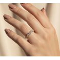 thumbnail image 3 of Jewelerix 10K Yellow Gold Vermeil Moissanite Marquise & Round Cut Ring Stackable Eternity Wedding Band for Women, Proposal Ring, 3 of 4