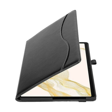 SaharaCase - Business Series Folio Case for Samsung Galaxy Tab S8+ and Tab S7 FE - Black