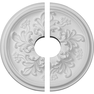 14 1/2"OD x 3 1/2"ID x 2 3/4"P Katheryn Ceiling Medallion, Two Piece (Fits Canopies up to 3 1/2")