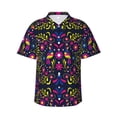 thumbnail image 2 of Picia Colorful Mexican Gentle Cotton Regular Fit Short Sleeve Casual Hawaiian Shirt for Men-Medium, 2 of 9