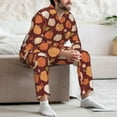 thumbnail image 7 of Naloa Happy Thanksgiving Day Men’s Pajamas Set - Long Sleeve Button Down Sleep Shirt and Pajama Bottoms Sleepwear Set-X-Large, 7 of 7