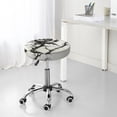 thumbnail image 2 of Cauagu Black And White Rose Print Round Stool Covers,Seat Cushion for Round Bar Stool Chair Seat Cover for Bar Round Chair Fits for 12/13/14in Bar Stool Cushion, 2 of 7