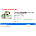 thumbnail image 2 of Starter - Compatible with 1999 - 2003 Isuzu NPR-HD 5.7L V8 2000 2001 2002, 2 of 2
