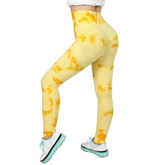 Tie Dye High Waisted Peach Yoga Pants Fitness Leggings For Women Seamless Miss Women's