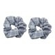 thumbnail image 5 of 2pz Scrunchies de Tela para Cabello Hair Banda Elástica Goma Boho para Cabello Ponytail Joyería de Fiestas Cumpleaños gris Yinane Goma para el pelo estilo cuadros, 5 of 6
