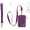 Deep Purple, variant on 2-in-1 ID Badge Holder & Lanyard Wallet - Multi-Use Womens Small Wallet with Removable Wristlet & Neck Lanyard, Clear Window, 5 Card Slots, Phone Holder, Ring Keychain - Yellow