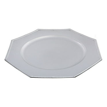 IH Casa Decor Charger Plate (Octagon) (Silver) (13") - Set of 6
