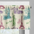 thumbnail image 5 of Ambesonne City Valance & Curtain, Colosseum Big Ben Tourist, 55"x36", Multicolor, 5 of 6