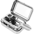 thumbnail image 1 of Cenicero portátil, mini cenicero de viaje, bolsillo de metal para cigarrillos, cenicero cuadrado, bolsillo para fumar, bandeja para cenizas, recipiente para cenizas de cigarrillos, 1 of 5