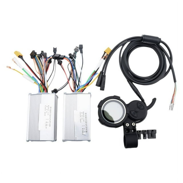 Motor de CC Sin Escobillas JP de 48 V, 25 A, 1200 W + Pantalla de Visualización del Medidor, Controlador de Motor de Doble Accionamiento para Bicicleta y Scooter Eléctrico