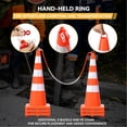 thumbnail image 3 of DWVO 6 Pcs Traffic Cones, 36" PVC Safety Cones with 16.4 ft Chain and Reflective Collars, Construction Cones for Road Parking Traffic Control, Driveway, 3 of 5