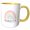 Yellow/White, variant on 3drose, Mamacita in Spanish - Colorful Rainbow Latina Cute Nickname Hot Mama, 11oz Two-tone Black Mug