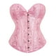 thumbnail image 1 of Prolriy Corset Tops para Mujer, Conjuntos de Corsé Bustier para Mujer, Cintura de Satén Negra, Tops Góticos de Talla Grande, Tops para Mujer, Rosa M, 1 of 4