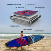 EGGORY Inflatable Stand up Paddle Board 11ft Fishing Paddle Board Wide Stable Design with Full SUP Accessories