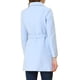 thumbnail image 3 of Abrigo largo elegante de invierno para mujer con cuello de solapa en azul claro, talla L, 3 of 7