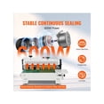 thumbnail image 2 of Continuous Bag Band Sealing Machine, 0.24-0.47 In/6-12 Mm Seal Width, Horizontal Band Sealer Machine With Digital Temperature Control, Bag Sealer For 0.02-0.8 Mm Plastic Bags, Inflation Function, 2 of 10