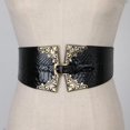 thumbnail image 2 of Cinturón de cintura elástico ancho elástico, encanto de decoración de vestido de damas de mujer , Negro, 134, 2 of 8
