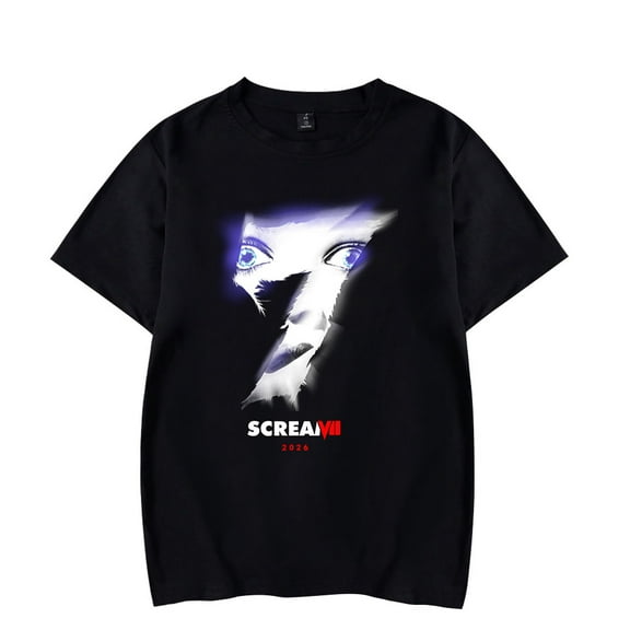 Scream 7 Print T-shirt Summer Unisex Short-sleeved Fashion Y2K Casual Stylish Design Tee