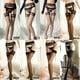 thumbnail image 2 of Medias sexys de encaje con tirantes, calcetines de una pieza, ropa interior de seda negra, medias de seda blanca, medias de noche sin tubo largo, 2 of 4