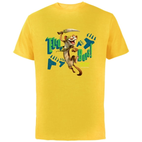 The Ice Age Adventures of Buck Wild ’Ello Boys - Short Sleeve Cotton T-Shirt for Adults - Customized-Yellow