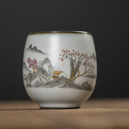 

1pcs China Ceramic Tea Cup White Porcelain Kung Fu Cups Pottery With Handle Drinkware Wine Coffee Mug Teacup Wholesale