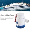 thumbnail image 4 of Bomba De Sentina De 3700 GPH, Bomba Sumergible Con Carcasa ABS, De Peso Ligero, Bote Para Estanques, Piscinas, Spas, Barcos RV, 4 of 7