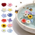 thumbnail image 2 of Floating Resin Flower Bee Waterer, Miniature Landscape Decor, 1 Pack Decorative Figurine, 2 of 9